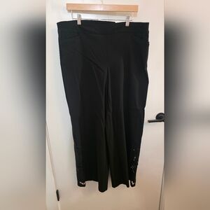 Chico's Black Women's Pants With DECORATIVE cut outs